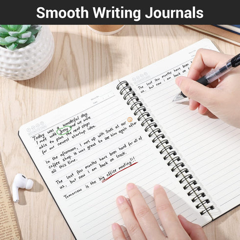 EUSOAR Spiral Ruled Notebook, A5 6 packs 5.5x8.3 120 Pages Lined Travel Writing Notebooks Journal, Memo Notepad Sketchbook, Students College Offic...