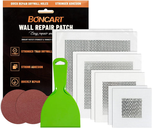 Drywall Repair Kit,Drywall Patch Repair Kit,2/4/6/8inch Self Adhesive Repair Patch,Quick Repair Drywall Large Holes...