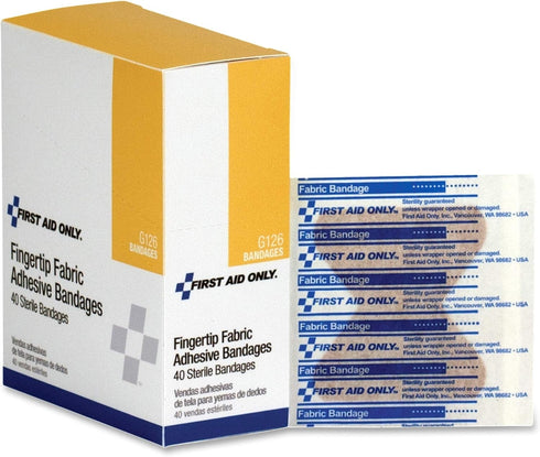 First Aid Only - G126 Fingertip Fabric Bandage, 40 Count...