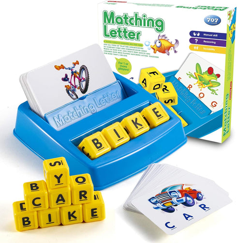 Learning Games for Kids Ages 3-8, Matching Letter Game for Kids Toys Ages 3-8 Educational Toys for 3-8 Year Olds Boys Girls Alphabet Puzzle Birthd...