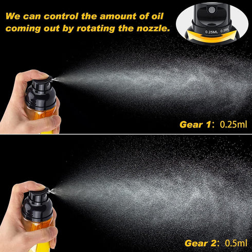 Oil Sprayer for Cooking, 250ml Olive Oil Sprayer Bottle with Brush, Olive Oil Spray Mister, Kitchen Gadgets Accessories for Air Fryer, Canola Oil ...