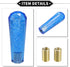 Gear Shifter Knob Kit, 15cm Faux Crystal Stick Shifter Lever Knob Universal for Automatic and Manual Vehicles Durable Acrylic Blue with 2 Adapter...