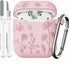 Compatible with Airpods Case - Flower Engraved Soft Silicone Case for Airpods 2nd Generation Case - Cute Case for Airpods Case 1st/2nd Generation ...
