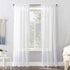 No. 918 Emily Sheer Voile Rod Pocket Curtain Panel, 59" x 120", White...