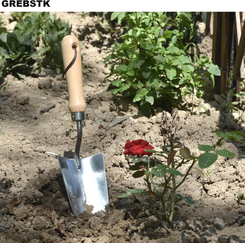 GREBSTK Garden Trowel Beech Wood Handle Stainless Steel Shovel Tool for Gardening Weeding Transplanting & Digging...