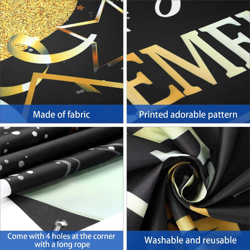 Blulu Retirement Party Decorations, Extra Large Fabric Retire Sign Banner Photo Booth Backdrop Background with Rope for Retirement Party Favor(70....
