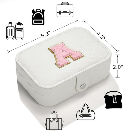 Travel Jewelry Case, Medium Jewelry Box, Waterproof PU Leather, for Women Girls, Organizer, Portable Gifts......