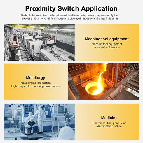 ATO 2Pcs M12 Proximity Switch NPN NO Inductive Proximity Sensor Approach Sensor,lj12a3-4-z/bx,for 3D Printer Probe Bed Leveling,Replace Small Swit...