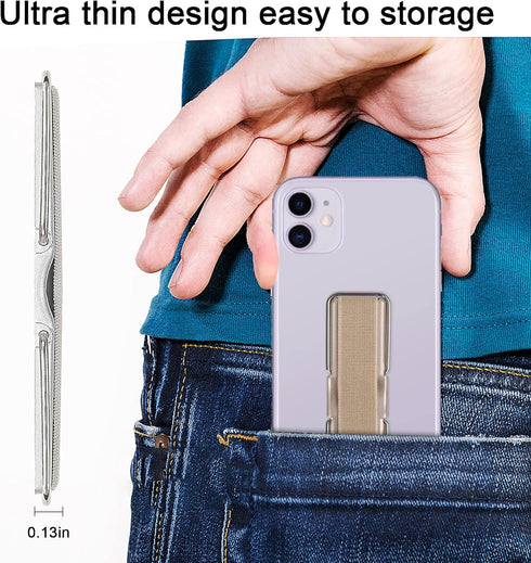 Phone Grip, CISID 6 Pcs Phone Grip Strap with Stand Cell Phone Holder for Hand Suitable for iPhone Samsung and Most Smartphones(Black,Silver,Rose ...