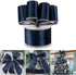 AIMUDI Navy Christmas Velvet Ribbon Wired 2.5 Inch Navy Blue Wired Ribbon for Wreaths Blue and Silver Ribbon for Christmas Tree, Gift Wrapping, Ga...