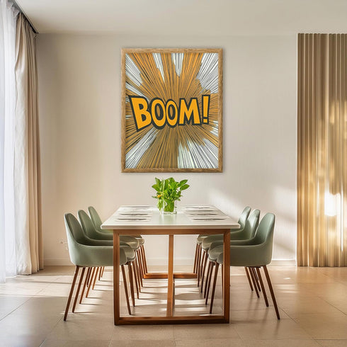 Posterizer 1 pcs-A comic book style explosion with the word BOOM -3-Art in Pop Style Gift for Superhero, Comic Book Fans Decor for Game Room or Ma...