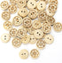 Pack of 50pcs 1/2 Inch Buttons for Sewing, Coconut Shell Flower Wooden Button Perfect for Men's Shirts, Scrap-Booking, Jewelry, Quilts, and DIY Cr...