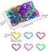 105 Pieces Colorful Paper Clips Metal Heart Paperclips for Office Stationery School Supplies...