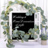 2Pack Artificial Eucalyptus Garland, 6 ft Faux Silk Eucalyptus Leaves Vines Handmade Garland Greenery Wedding Backdrop Arch Wall Decor...