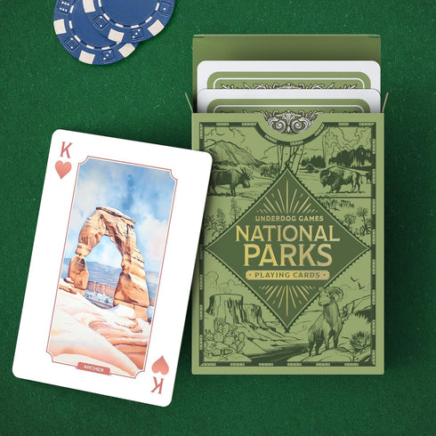 Underdog Games National Park Playing Cards | 52 Pieces of Stunning Custom Art | Unique Park for Every Card...