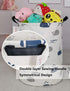 QUEENLALA Large Storage Basket,Laundry Hamper/Bathroom/Home Decor/Collapsible Round Storage Bin,Boys and Girls Hamper/Boxes/Clothing(Round-Blue Cu...