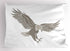 Lunarable Eagle Pillow Sham, Bald American Avian Animal of Freedom an Liberty of USA National Bird, Decorative Standard King Size Printed Pillowca...