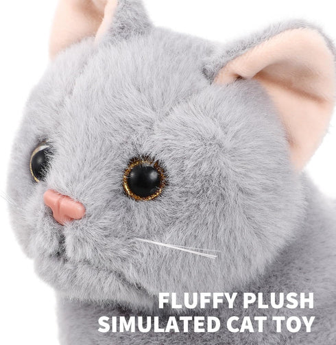 Gadpiparty Stuffed Cats Plush Cat Doll, Realistic Soft Plush Cat Toy for Adults, Stuffed Animals Cat Doll(Grey, 12 Inch) Cat Stuffed Animals...