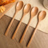 Wooden Spoons, 6PCS 9 Inch Wood Soup Spoons for Eating Mixing Stirring, Long Handle Spoon for Japanese Style Home Kitchen Cooking Stirring...