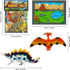Deluxebase Jumbo Playset - Dinosaur from 12-Piece Large Dinosaur Figurines Toy Set. Bag of Dino Toys including a Stegosaurus, Pterodactyl and Spin...