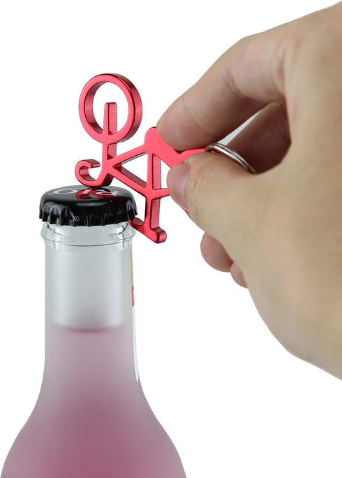 SWATOM Bicycle Bottle Opener with Keychain Key Tag Chain Ring Accessories 6PCS…...