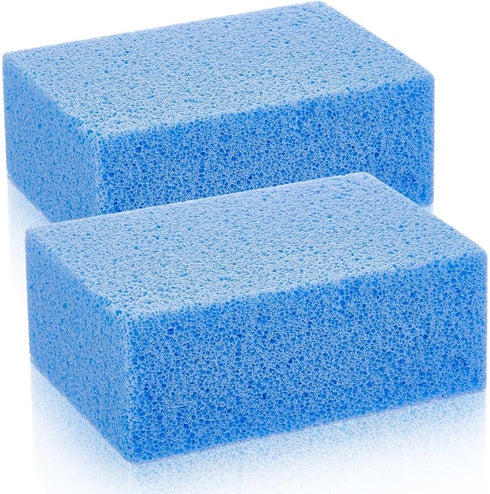 Yinder 2 Pcs Pools Pumice Stone for Cleaning Remover for Pool Tile 3.94 x 2.76 x 1.57 Inch Cleaning Pumice Tiles from Swimming Pool Spa Tile (Blue...