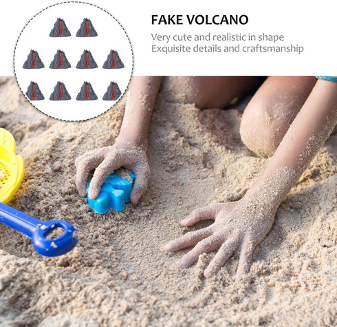 DECHOUS 10pcs Fake Volcano Decor, Volcano Documentary Science Kit Volcano Landscape Model for Scientific Education...