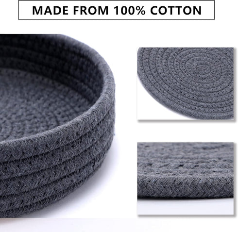 Trivets for Hot Dishes, Trivets for Hot Pots and Pans, 7 Inchs Hot Pads 5 Pcs and Storage Basket for Countertops, Pot Holders for Kitchen, Cotton ...