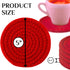 8PCS Cotton Round Woven Coasters Drink - Red Handmade Braided Cup Coasters Absorbent Woven Circles Hot Pads Mats for Drink Home Kitchen Heat-Resis...