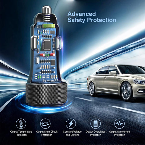 USB C Car Charger, 36W 2 Pack Fast Charging Car Charger Adapter with PD&QC3.0 Compatible for Samsung Galaxy S22/S21/S20/S10/Note 20/10, iPhone/iPa...