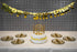 24 Count Tall Thin Metallic Gold Slow Burning Birthday Candles in Holders, and Matching Classy Cake Topper for Special Custom Birthday Cake Cupcak...