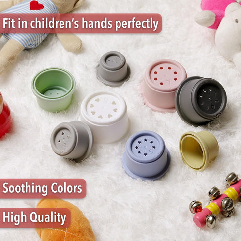 Mr. Pen- 8 Pcs, Baby Stacking Toys/Cups, Nesting Cups, Stackable Cups for Baby and Toddler...