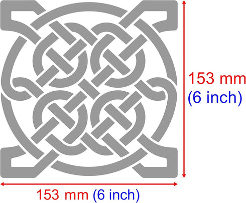 Aleks Melnyk #114 Metal Stencil, Celtic Knot, Wicca, Irish Stencil, 1 PCS, Template for Painting, Wood Burning, Pyrography, Wood Carving, for Embr...