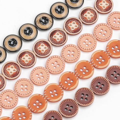 Sewing Buttons - Craft Buttons, 4 Hole of 200 Pcs Versatile Resin Buttons for Sewing, DIY Projects and Holiday Decoration (Light)...