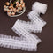 IDONGCAI Multilayer Ruffled Lace Trim Fabric Floral Embroidery Ruffled Lace Pleated Ruffled Lace Ribbon for Wedding Dress Tutu Skirt Home Decor Gi...