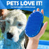 Dog Bath Brush, Rubber Pet Shampoo Brush with Silicone Bristles for Massaging Grooming, Removing Short Haired Dogs Cats Shedding, Tangles and Dead...
