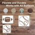 Sport Stencils for Painting Soccer Ball Football Basketball Baseball Reusable Template Stencil on Wood Crafts Art Projects Walls (Ball) white...