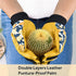 Leather Tough Cowhide Work Gardening Gloves for Women Thorn Proof, Working Gloves for Weeding, Digging, Planting, Gardening Gifts for Women, Size ...