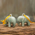 NOVICA Celadon Ceramic Handing Holiday Ornaments, Light Blue Elephant' (Pair)...