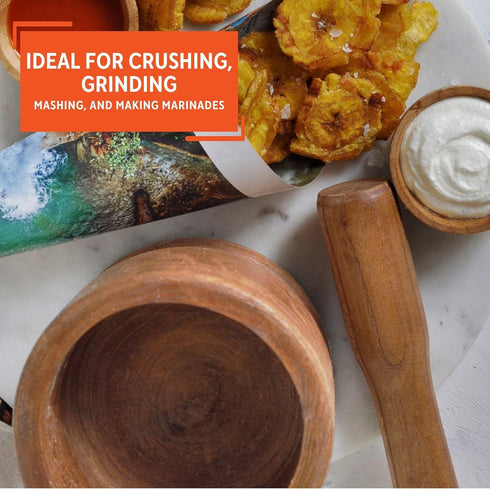 IMUSA USA Small Wood Mortar & Pestle...