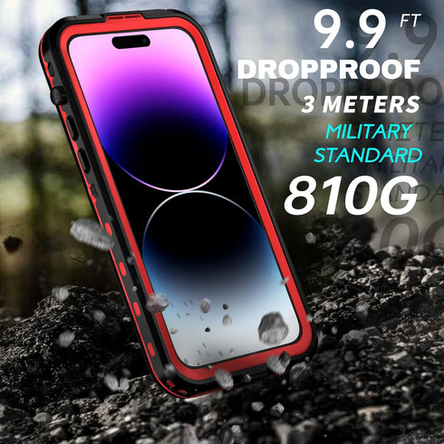 BEASTEK iPhone 14 Pro Waterproof Case, TRE Series MagSafe Shockproof Dustproof IP68 Case with Built-in Screen Protector and Mag Safe Anti-Scratch ...