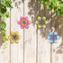 Quinnsus 4 Pack Outdoor Metal Flower Wall Art Fence Decor Garden Patio Hanging Flowers Decorations for Outside Yard Porch Living Room 7x7 in...
