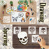 65 Pieces Skull Stencils for Painting, Flame Print Stencils Reusable Skull Fire Airbrush Stencil Templates for Wood DIY Crafts Scrapbooks Wood Hom...
