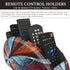 QIELIZI Remote Control Holder, PU Leather Remote Caddy Desktop Organizer with 5 Spacious Compartments for TV Remotes/Media Controllers/Office Supp...