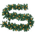 9 ft Prelit Christmas Pine Garland with 50 Battery Operated Warm White LED Lights Timer Outdoor Display...
