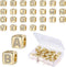 Hicarer 26 Pieces Rhinestone Letters Cube Beads ABC Alphabet Dice A-z Beads Big Hole DIY Charm for Jewelry Making Bracelet Necklace Earrings(Squar...