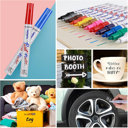 Paint Pens,2 Count Permanent Oil Based Paint Markers,Never Fade Marker Pen,for Office, Art projects, Rock Painting, Ceramic, Glass, Wood, Plastic,...