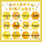 63 Pcs Bee Themed Birthday Bulletin Board Sets Paper Cutouts with Glue Point Bee Birthday Classroom Bulletin Board Display Bee Theme Birthday Char...