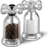 COLE & MASON Tap Salt and Pepper Grinder Set - Acrylic Mills Include Precision Mechanisms and Premium Sea Salt and Peppercorns...