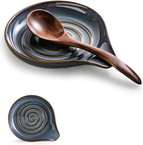 Spoon Holder, Cooking Spoon Rest for Stove Top Utensil Rest for Spoons, Ladles, Tongs, Spatula, Large Spoon Holder with Handle for Easy Grip Framh...